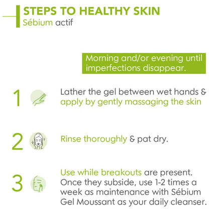 Bioderma Sebium Gel Moussant Actif Purifying Cleansing Active Foaming Gel