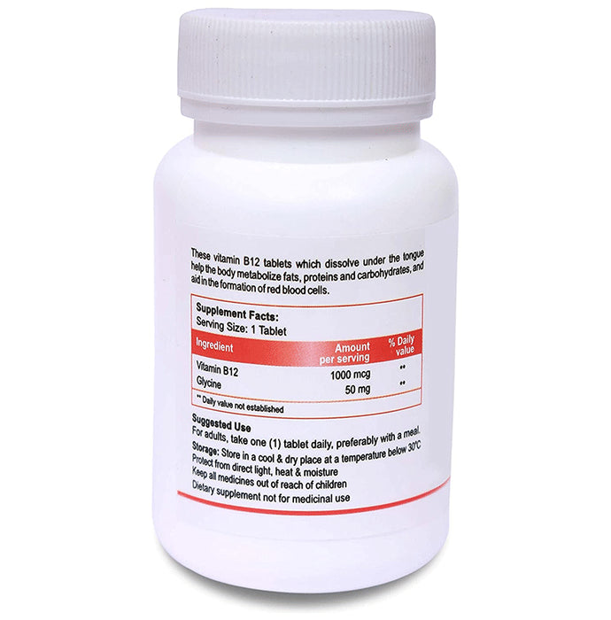 Biotrex Vitamin B12 1000mcg for Healthy Heart, Energy & Nervous System Support | Tablet
