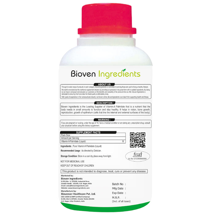 Bioven Ingredients Vitamin A Palmitate Liquid