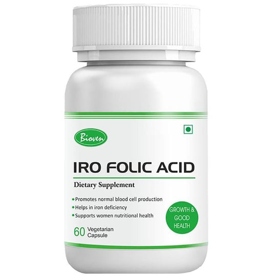 Bioven Iro Folic Acid Vegetarian Capsule - Classic Derma