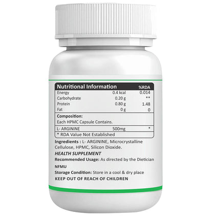 Bioven L-Arginine 500mg Vegetarian Capsule