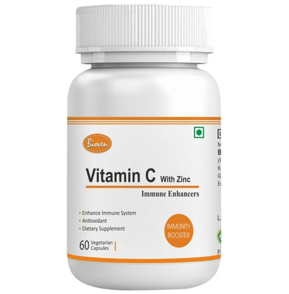 Bioven Vitamin C with Zinc Vegetarian Capsule - Classic Derma