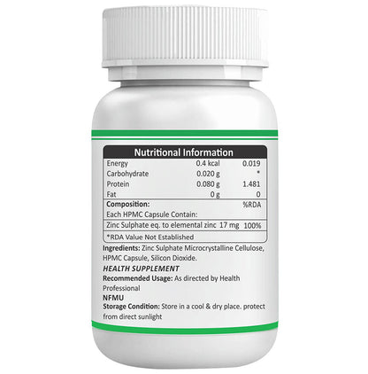 Bioven Zinc Sulphate Vegetarian Capsule