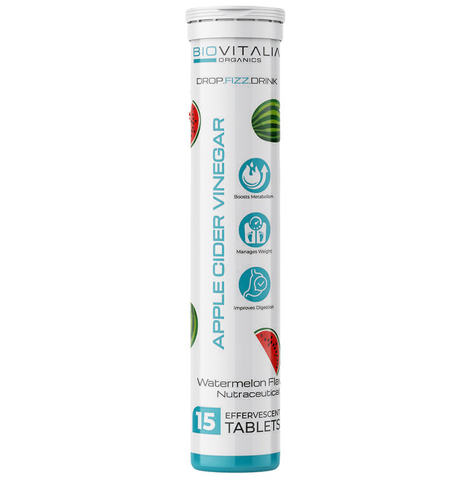 Biovitalia Organics Apple Cider Vinegar Effervescent Tablet Watermelon - Classic Derma