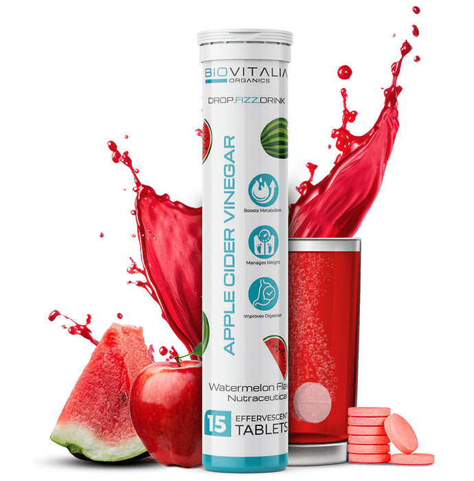 Biovitalia Organics Apple Cider Vinegar Effervescent Tablet Watermelon