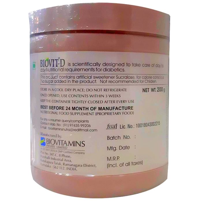 Biovit-D Powder | Nutritional Supplement for Diabetics | Flavour Chocolate