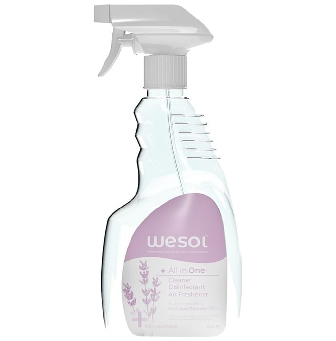 Wesol Food Grade Hydrogen Peroxide 1% All in One Multi Surface Cleaner Liquid, Disinfectant and Air Freshener Spray Rich Lavender - Classic Derma