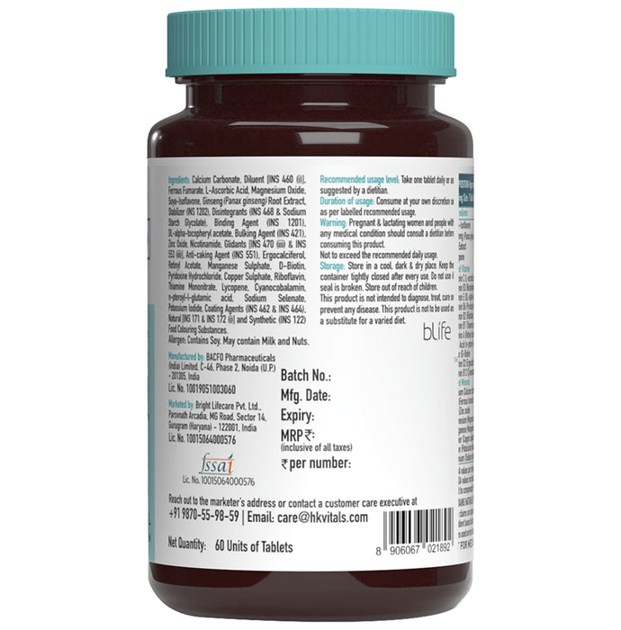 Healthkart HK Vitals Multivitamin Women | For Energy, Joint, Skin, Hair & Immunity | Tablet