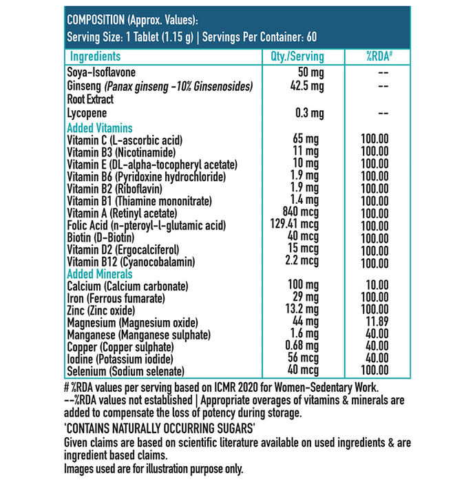 Healthkart HK Vitals Multivitamin Women | For Energy, Joint, Skin, Hair & Immunity | Tablet