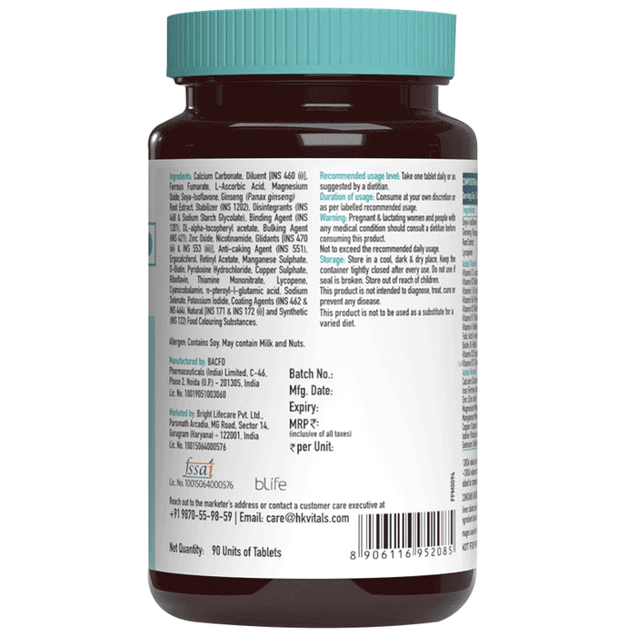 Healthkart HK Vitals Multivitamin Women | For Energy, Joint, Skin, Hair & Immunity | Tablet