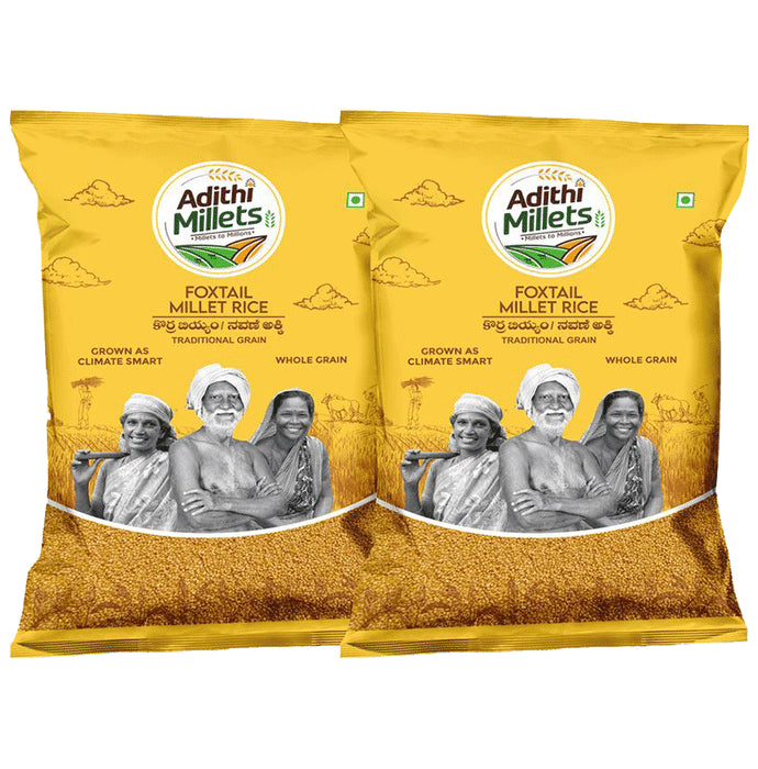 Adithi Millets Foxtail Millet Rice (500gm Each) - Classic Derma
