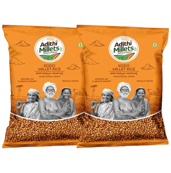 Adithi Millets Kodo Millet Rice (500gm Each) - Classic Derma