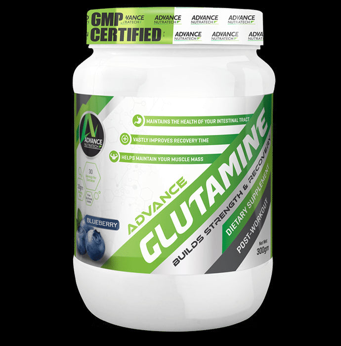 Advance Nutratech Glutamine Supplement Powder Blueberry - Classic Derma