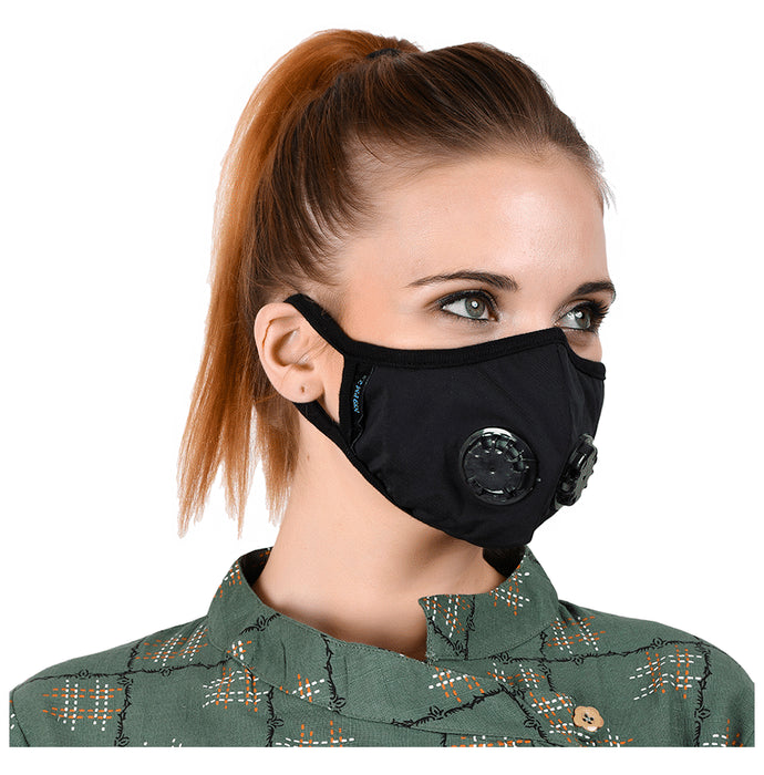 Advind Healthcare Military Grade N99 Mask with 2 Valves Large Black - Classic Derma