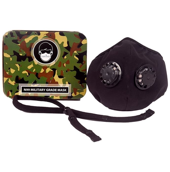 Advind Healthcare Military Grade N99 Mask with 2 Valves Medium Black - Classic Derma