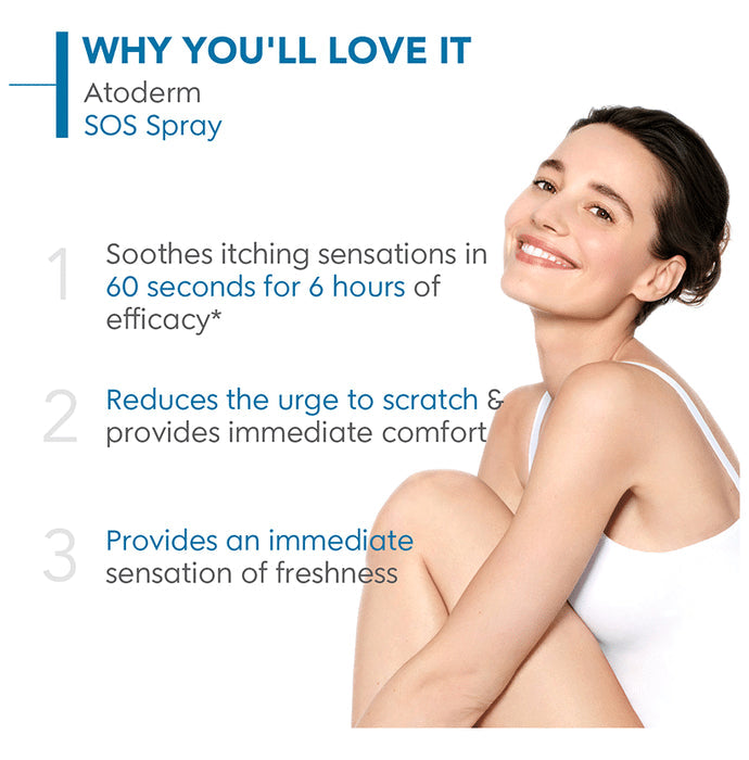 Bioderma Atoderm SOS Anti Itching Ultra Soothing Spray | For Irritated, Dry to Very Dry Sensitive Skin