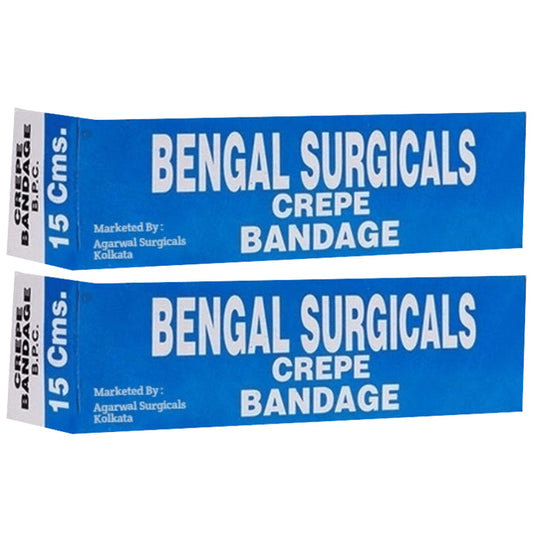 Agarwals Bengal Crepe Bandage 15cm x 4m - Classic Derma