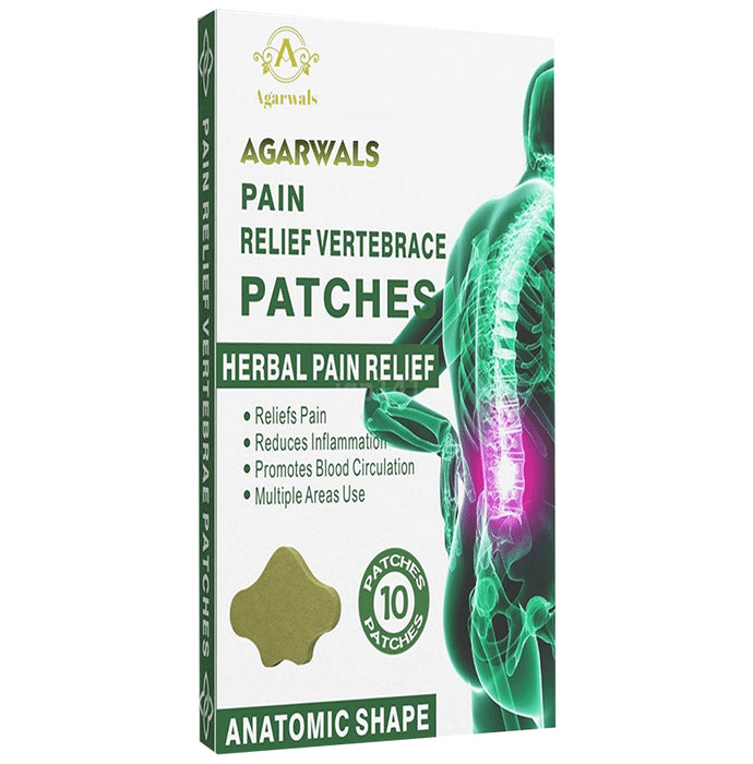 Agarwals Pain Relief Lumbar Vertebrace Herbal Patch (10 Each) - Classic Derma