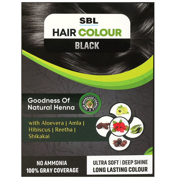 SBL Hair Colour 12 Sachets Black - Classic Derma