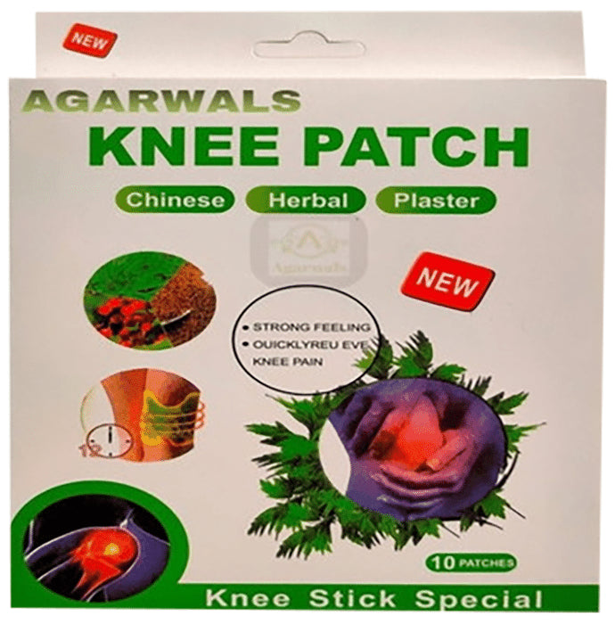 Agarwals Warming Herbal Plaster Knee Patch (10 Each) - Classic Derma
