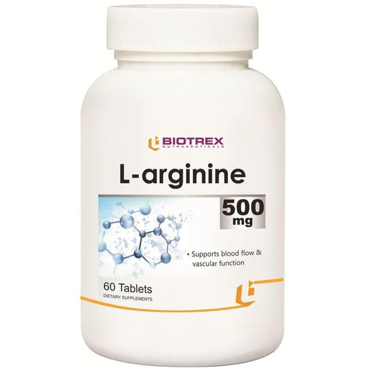 Biotrex L-Arginine 500mg for Blood Flow & Vascular Function | Tablet - Classic Derma