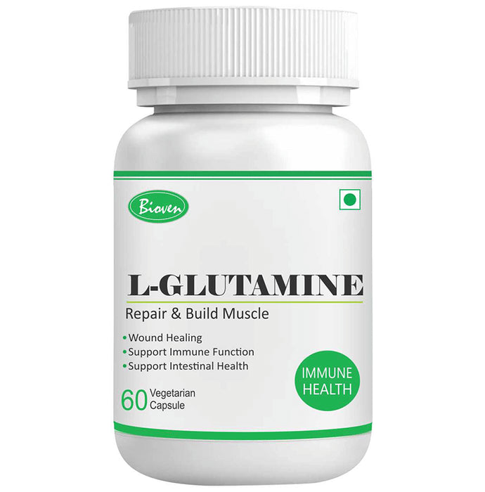 Bioven L-Glutamine 500mg Vegetarian Capsules - Classic Derma