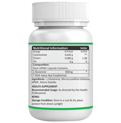 Bioven L-Glutamine 500mg Vegetarian Capsules