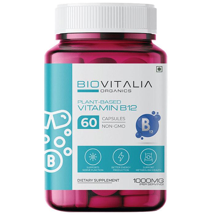 Biovitalia Organics Plant-Based Vitamin B12 1000mg Capsule - Classic Derma
