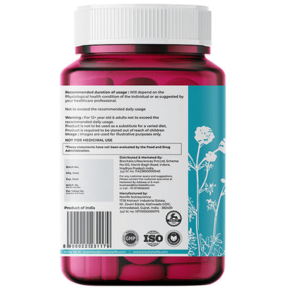 Biovitalia Organics Plant-Based Vitamin B12 1000mg Capsule