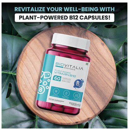 Biovitalia Organics Plant-Based Vitamin B12 1000mg Capsule