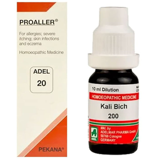 ADEL Anti Allergic Combo Pack of ADEL 20 Proaller Drop 20ml & Kalium Bichromicum Dilution 200 CH 10ml - Classic Derma