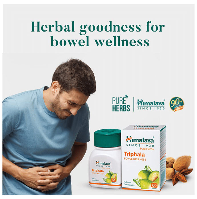 Himalaya Wellness Pure Herbs Triphala Bowel Wellness Tablet | For Constipation & Stomach Care