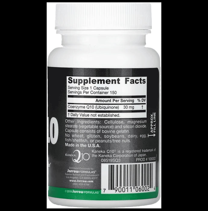 Jarrow Formulas Co-Q10 30mg Capsule | Promotes Cellular Energy Production