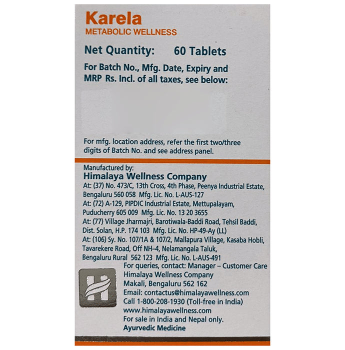 Himalaya Wellness Pure Herbs Karela Metabolic Wellness Tablet