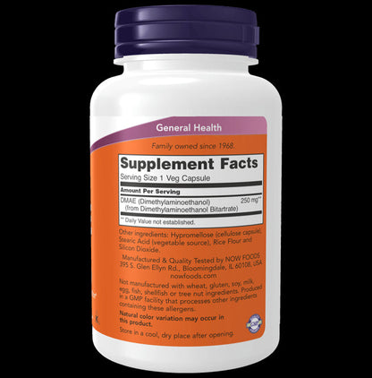 Now DMAE 250 mg Capsule