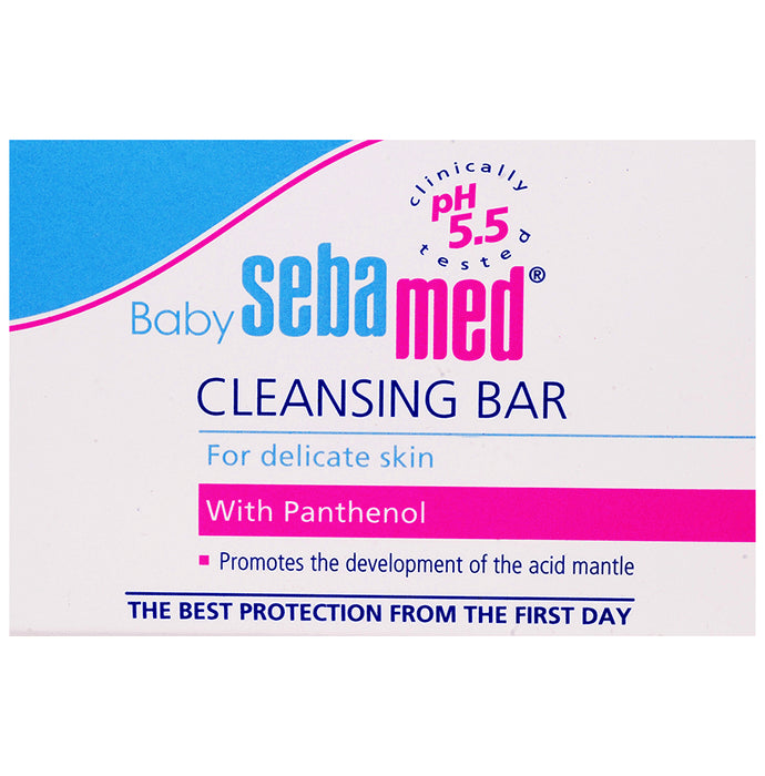 Sebamed Baby Cleansing Bar with Panthenol & 5.5 pH | For Delicate Skin - Classic Derma