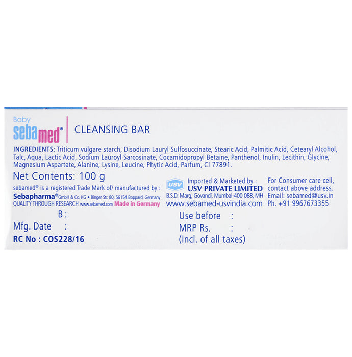 Sebamed Baby Cleansing Bar with Panthenol & 5.5 pH | For Delicate Skin