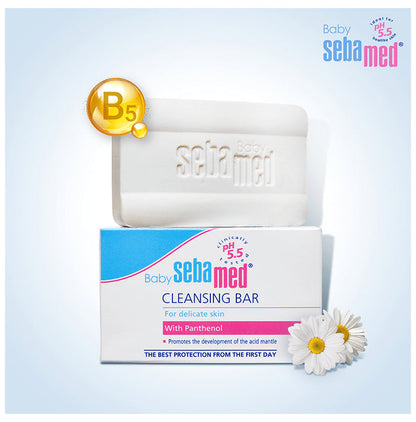 Sebamed Baby Cleansing Bar with Panthenol & 5.5 pH | For Delicate Skin