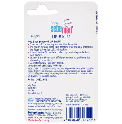 Sebamed Baby Lip Balm with Shea Butter, Jojoba oil & Vitamin E