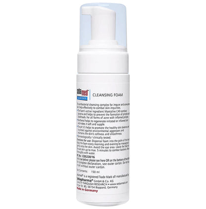 Sebamed Antibacterial Clear Face Cleansing Foam for Impure and Acne prone Skin | Face Care Product for Pimples & Blackheads