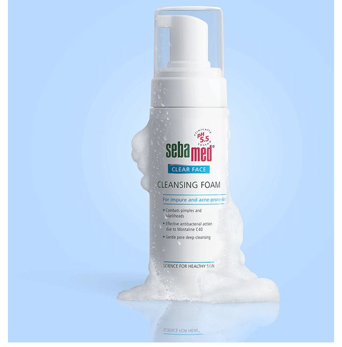Sebamed Antibacterial Clear Face Cleansing Foam for Impure and Acne prone Skin | Face Care Product for Pimples & Blackheads