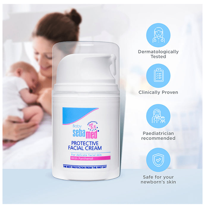 Sebamed Baby Protective Facial Cream|pH 5.5|Baby Face Cream|Vitamin E for Soft Skin |