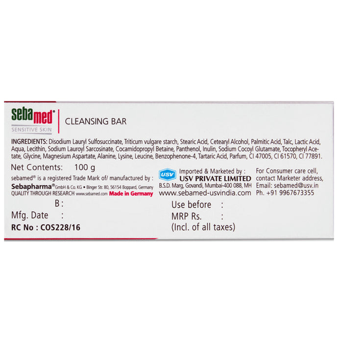 Sebamed Cleansing Bar with Vitamins for Sensitive Skin | Soap Free