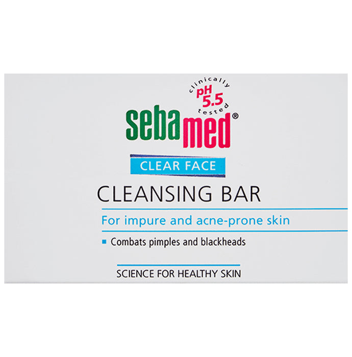 Sebamed Clear Face Cleansing Bar for Acne Prone Skin | Combats Pimples & Blackheads - Classic Derma