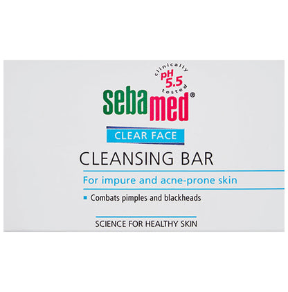 Sebamed Clear Face Cleansing Bar for Acne Prone Skin | Combats Pimples & Blackheads - Classic Derma