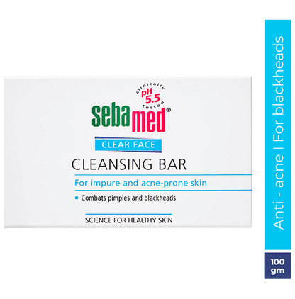 Sebamed Clear Face Cleansing Bar for Acne Prone Skin | Combats Pimples & Blackheads