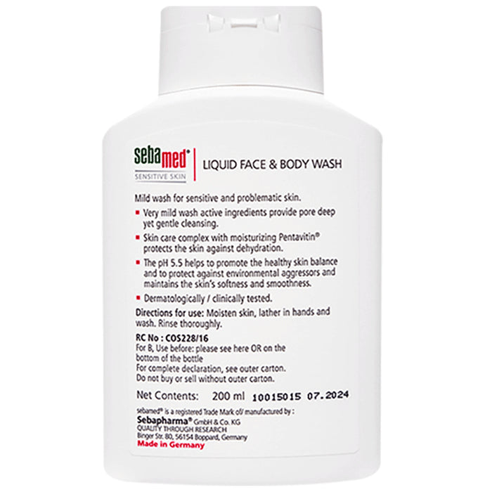 Sebamed Liquid Face & Body Wash with Allantoin | For Sensitive Skin
