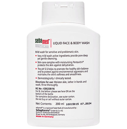 Sebamed Liquid Face & Body Wash with Allantoin | For Sensitive Skin