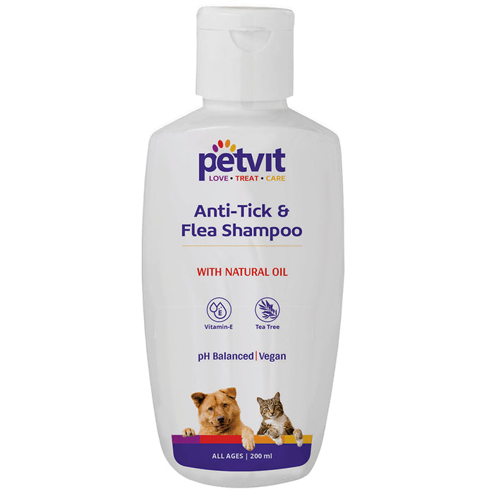 Petvit Anti-Tick & Flea Shampoo - Classic Derma
