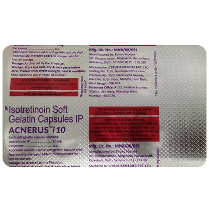 Acnerus I 10 Soft Gelatin Capsule